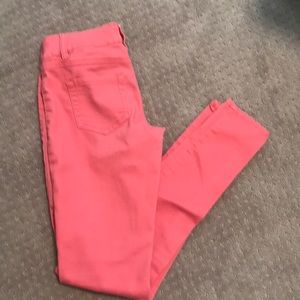 Melon colored skinnys by blue spice, size 0